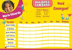 Quadro de Incentivos Palavra Cantada para Editar e Imprimir