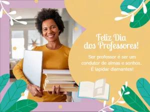 Cartão Dia dos Professores com foto para Editar Online