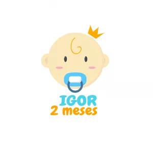 Logo Mesversário Bebê Príncipe para Editar e Personalizar