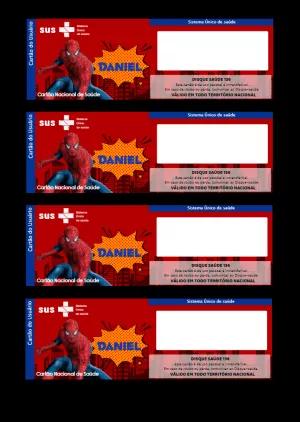 Cartão do SUS Homem Aranha para Editar Online