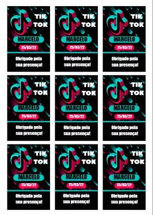 Tag de Agradecimento Aniversário TikTok para Editar Online