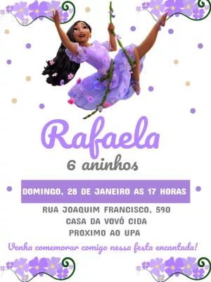 Convite Aniversário Encanto Isabela para Editar Online
