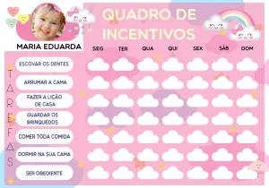 Quadro de Incentivos Chuva de Amor Editável com Foto Online