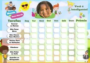Quadro de Incentivos Mundo Bita com Foto para Editar Online