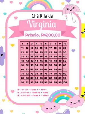 Chá Rifa Chuva de Amor com Arco-íris para Editar Online