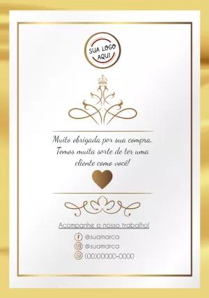 Cartão de Agradecimento Elegante Dourado para Editar Online