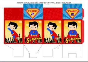 Caixa Milk Superman Editável Online para Festa de Aniversário