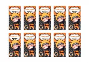 Adesivo de Aniversário Naruto para Editar e Imprimir