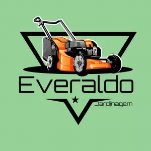 Logo para Jardineiro com Cortador de Grama para Editar Online