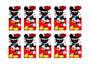 Adesivo Aniversário Mickey Mouse para Editar e Imprimir