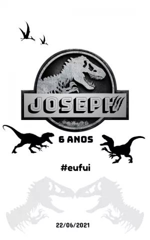 Arte para Copo Aniversário Dinossauro para Editar Online