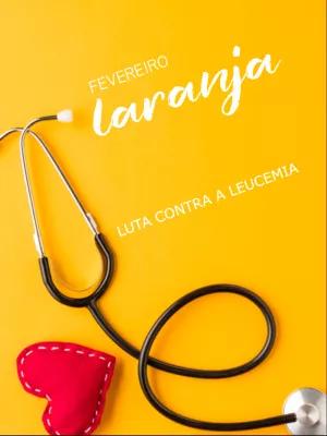 Post Fevereiro Laranja Editável para Conscientizar Online