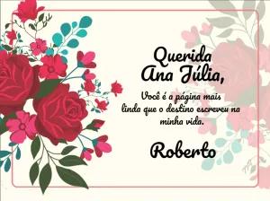 Cartão Romântico Floral com Rosas para Editar Online