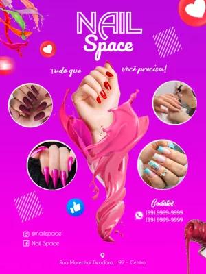 Folheto de Manicure com Fotos para Editar Online