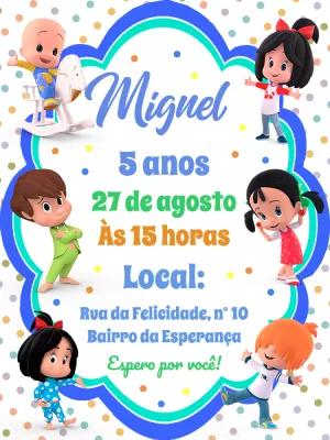 Convite de Aniversário Cleo e Cuquin para Editar Online