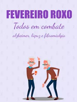 Post Fevereiro Roxo Conscientização para Editar Online