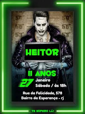 Convite de Aniversário Coringa para Editar Online