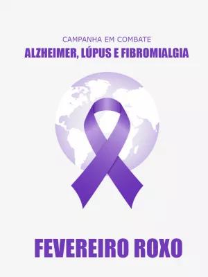 Post Fevereiro Roxo: Arte de Campanha para Editar Online