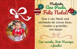 Cartão de Natal com Foto para Editar Online e Imprimir