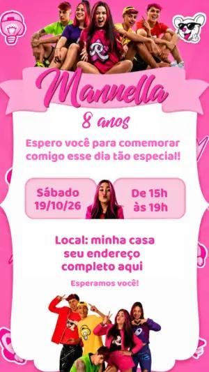 Convite Animado Emilly Vick com Música para Editar