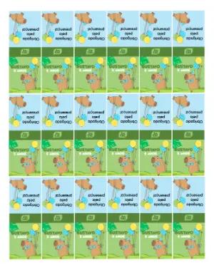 Rótulo para Tic Tac de Aniversário Capivara Fofo Editável