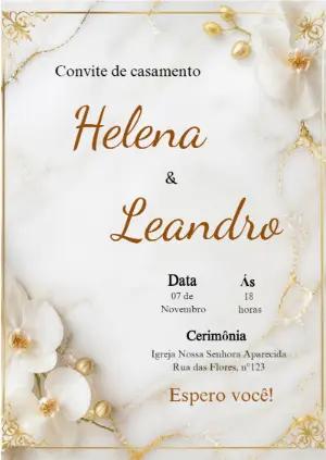 Convite de Casamento Elegante para Editar