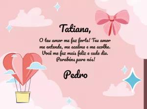 Cartão Dia dos Namorados com Balão de Coração Editável Online