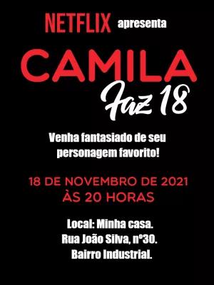 Convite de Aniversário Netflix Editável com Tema de Séries