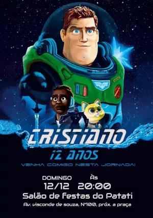Convite de Aniversário Buzz Lightyear para Editar Online