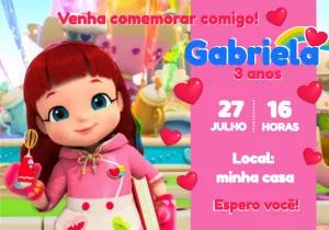 Convite Aniversário Rainbow Ruby para Editar Online