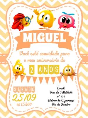Convite de Aniversário Chicky para Editar Online e Imprimir