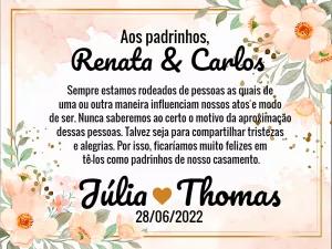 Cartão de Padrinhos de Casamento Floral para Editar Online