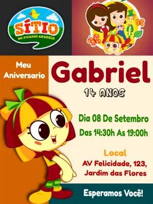 Convite Aniversário Sítio do Picapau Amarelo para Editar Online