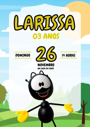 Convite de Aniversário Smilingüido para Editar Online