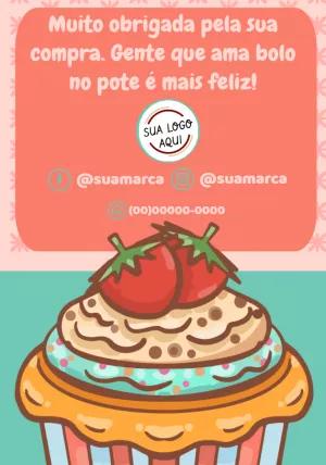 Cartão de Agradecimento Confeitaria para Editar Online