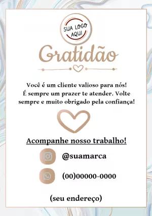 Cartão de Agradecimento ao Cliente Elegante para Editar Online