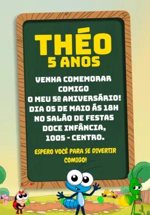 Convite de Aniversário Bob Zoom Editável Online para Imprimir