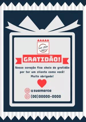Cartão de Agradecimento ao Cliente para Editar Online