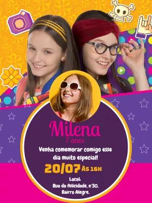 Convite Aniversário Cúmplices de um Resgate com Foto para Editar