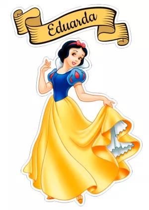 Topo de Bolo da Branca de Neve para Editar Online