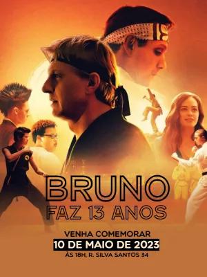 Convite Aniversário Cobra Kai com Personagens para Editar Online