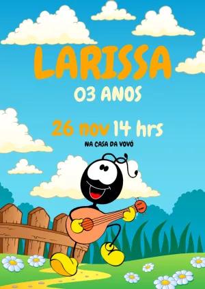 Convite Aniversário Smilingüido para Editar Online