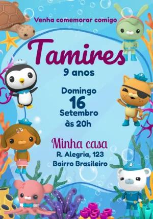 Convite de Aniversário Octonautas para Editar Online