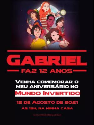 Convite de Aniversário Stranger Things para Editar Online