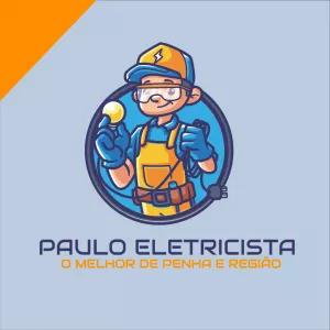 Logo Eletricista Profissional com Mascote para Editar Online