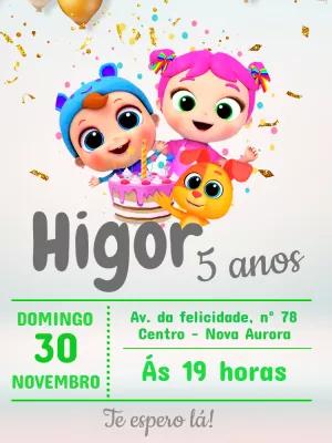 Convite de Aniversário Little Angel Editável Online