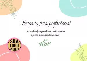Cartão Obrigado pela Compra Floral para Editar Online