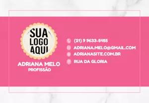 Cartão de Visita Mármore Rosa para Editar Online