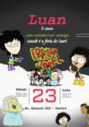 Convite de Aniversário Irmão do Jorel para Editar Online