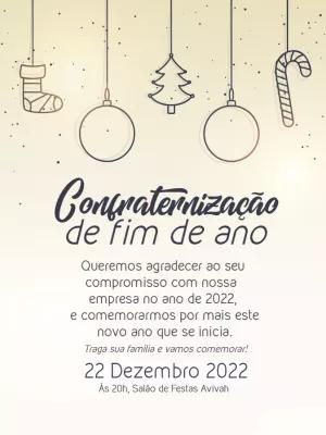 Convite Confraternização de Fim de Ano para Editar Online